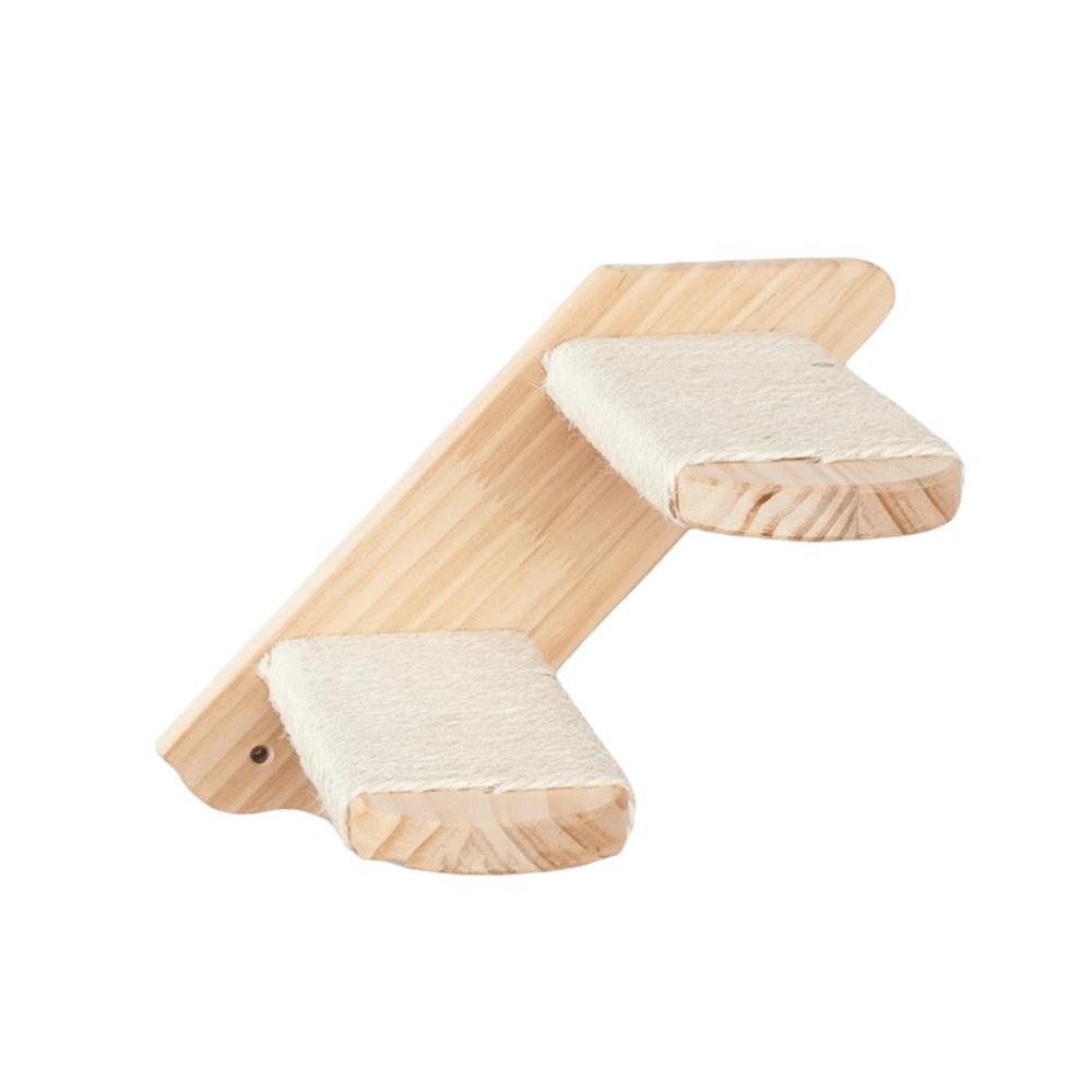 Wooden Cat Climbing Shelf Wear Resistant with Cushion Sisal Rope Cat Stairs Space Saving Pet Wall Steps Sleeping