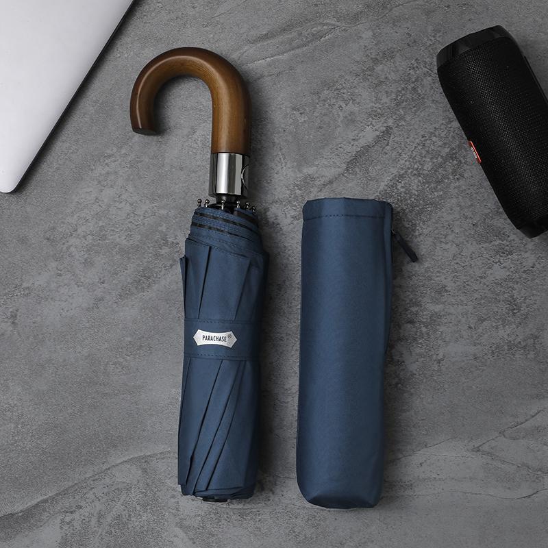 Складные зонты из ветрозащитного дерева класса люкс китайской корпорации Umbrella — фото 8