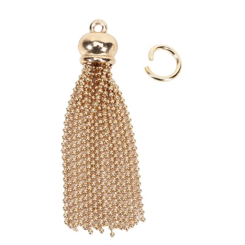 1 Stück Metallkette Quaste Leder Taschen Schmuck Vorhang Bekleidung Dekoratives Zubehör DIY Schlüssel Handy Tasche Fransenbesatz Quasten