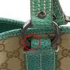 GUCCI Tote Bag 113017 Beige / green GG canvas Women Used