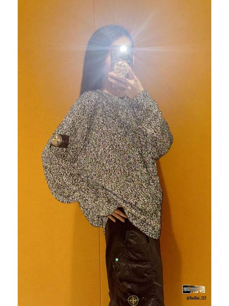 STONESLAND Unisex Strickpullover mit Stehkragen und Reißverschluss