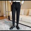 Suit Pants Men Autumn Winter Thick Business Mens Dress Pants Korean Slim Fit Woolen Formal Trousers
