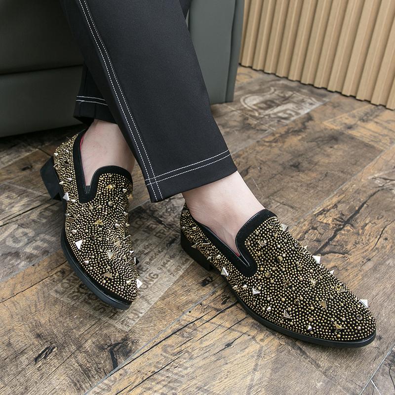 Fashion Size 38- Fashionable Men Le Fu Shoes Men One Step Casual Comfort Brand Leather Shoes Men Gentlemen's Banquet Shoes