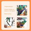 Retro Stained Glass Hummingbirds and Leaves Electrostatic Window Film
