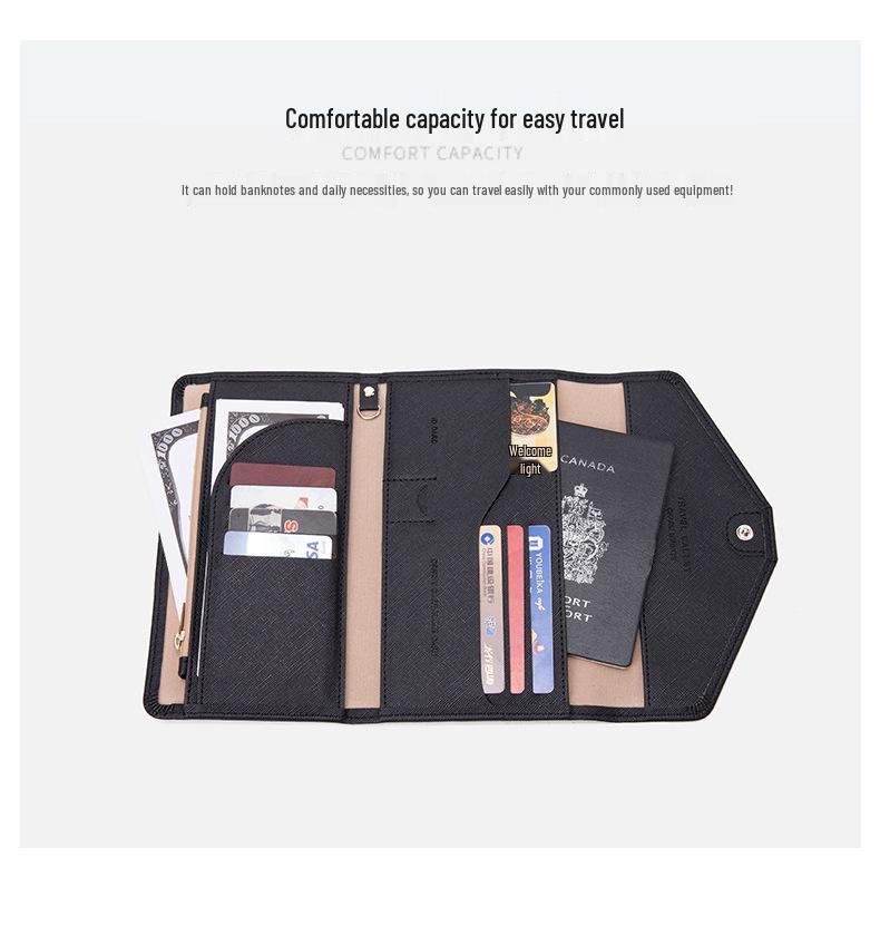 Tao Yin 2024 RFID Anti-Theft Passport and Card Holder: Simple, Solid Color, Multi-Functional for Travel