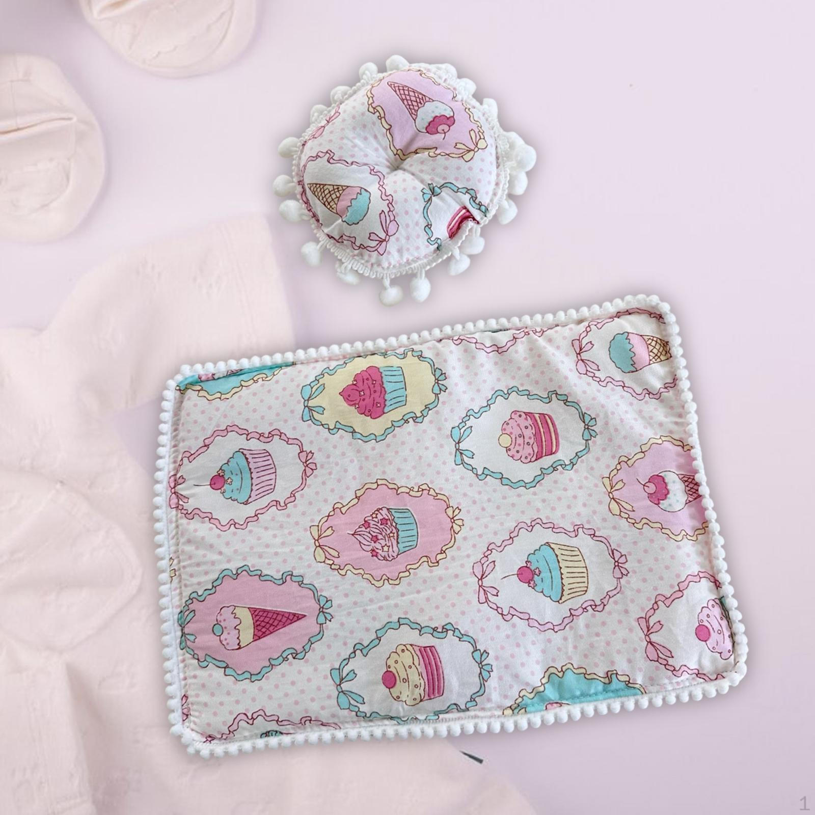 

Кукольные постельные принадлежности, аксессуары, одевалки, самодельные игрушки для маленьких девочек, подарок, воображение, кукольный домик 2 piece_Cake