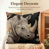 2D Scream Tiere Retro Kissenbezug Natürlicher Leinen Bio-Stoff Beidseitiger Druck Sofa Heimdekor Geschenk Kissenhülle