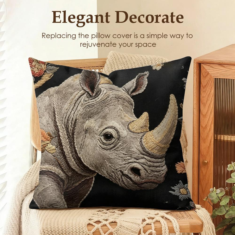 2D Scream Tiere Retro Kissenbezug Natürlicher Leinen Bio-Stoff Beidseitiger Druck Sofa Heimdekor Geschenk Kissenhülle