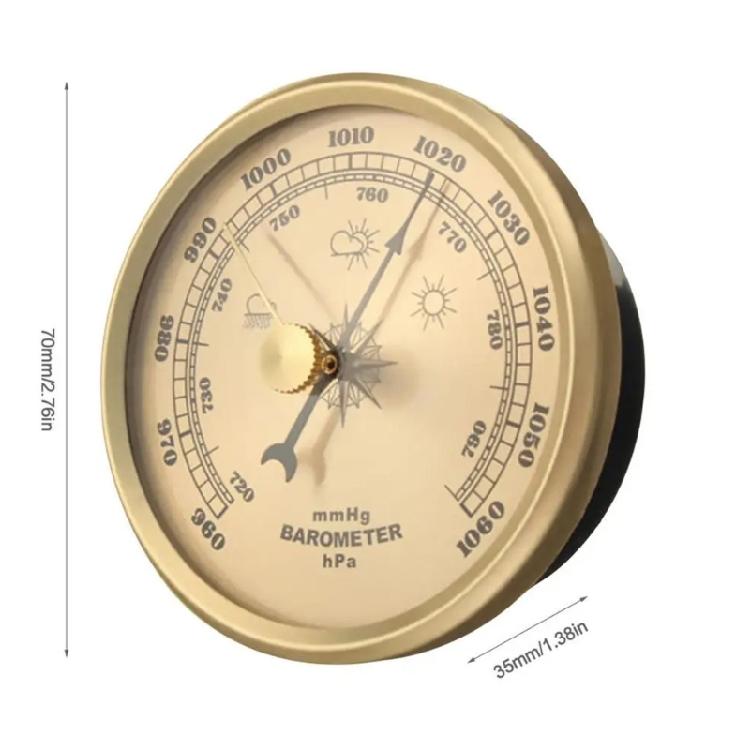Barometer Analog Atmospheric Pressure Meter Manual Operation Antique Style Meteorology Equipment for Laboratory