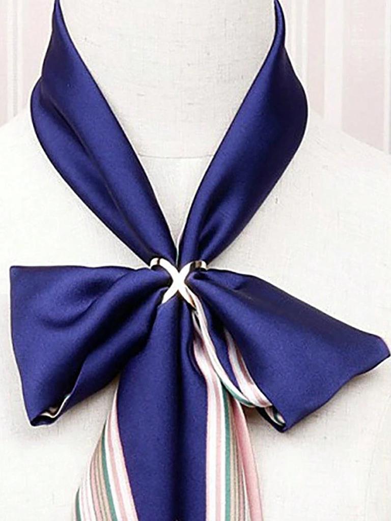 1pc Gold Geometric X Design Scarf Ring, Elegant Scarf Clip Brooch For Women Daily Wear