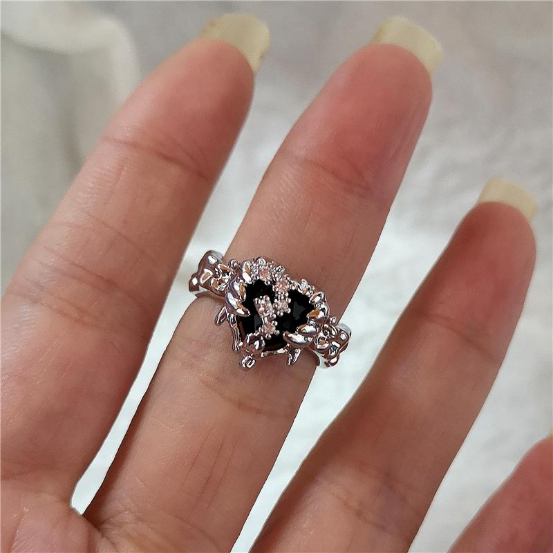 Kpop Goth Punk Vintage Aesthetic Geometric Irregular Star Silver Color Ring For Women Egirl Grunge Y2K EMO Jewelry Accessories