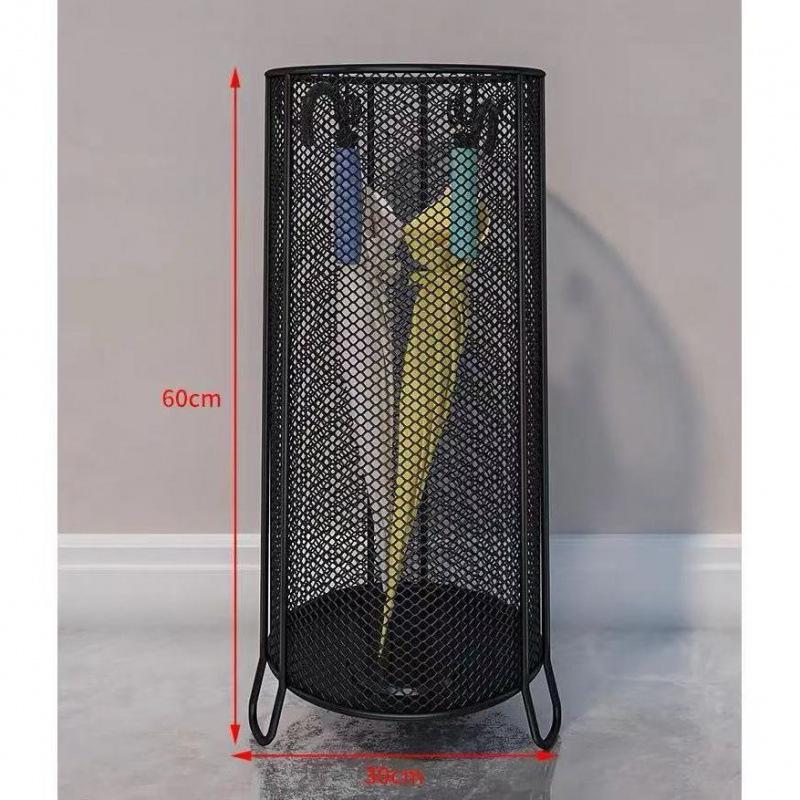 Transparent Cylindrical Umbrella Storage Rack for Office and Home