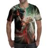 Men T Shirt Spirit Anime 3D Fluorescent Angel Print T Shirt Unisex-Adult Hipster 3D T Shirts