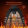 Men's 2025 Winter Hooded Down Jacket with Removable Liner - Thickened and Warm Casual Wear
