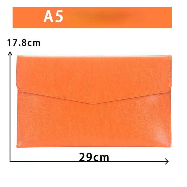 A6 A5 A4 Leather File Folder Data Package Document Bag Fashion Briefcase Data Contract Bill File Bag School Office Supplies