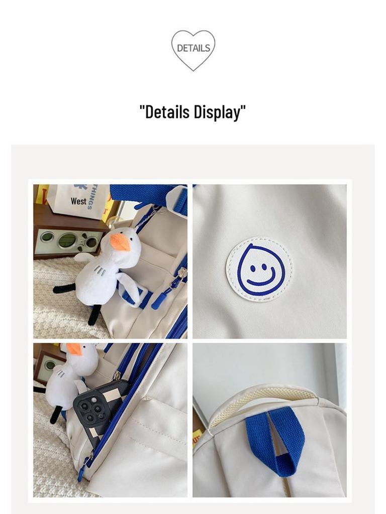 Korean & Japanese Style Versatile Nylon Backpack, Large Capacity College & Middle School Bookbag for Women