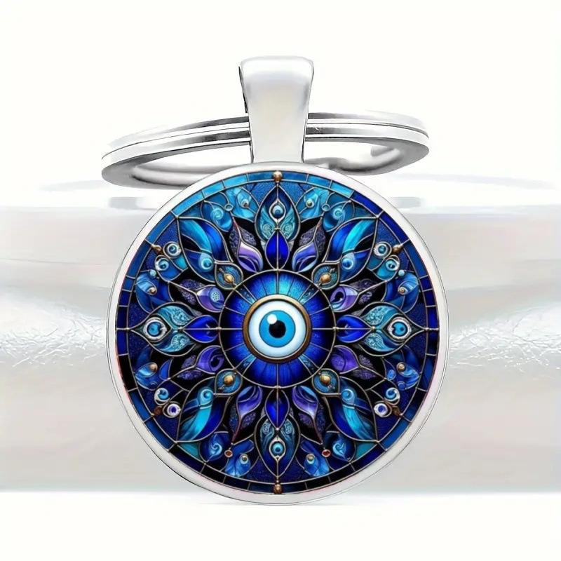 Wielobarwny Breloczek-Wisiorek Sowa z Akcentami Kamieni Szlachetnych i Kwiatowym Wzorem