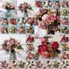 Elegant Artificial Peony Rose Bouquet For Vintage Wedding And Home Decor
