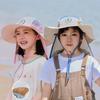 Coconut Pattern Kids Summer Floppy Hat With Wide Brim Sun Protection For Outdoor Play
