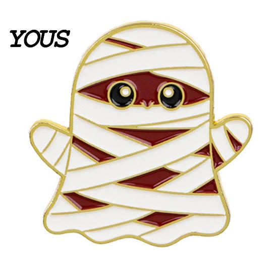 Unique Holiday Gifts for Friends Halloween Enamel Brooch Pin, Cartoon Ghost Witch Hat Black Cat Lapel Pins Spider Decorative Badge Jackets Backpacks