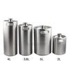 Stainless Steel Beer Keg/Growler with Threaded Lid (2L, 3.6L, 4L, 5L) for Homebrew