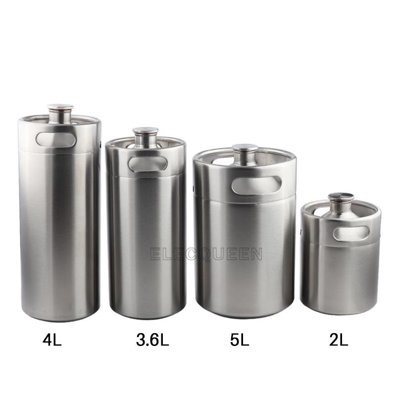 Stainless Steel Beer Keg/Growler with Threaded