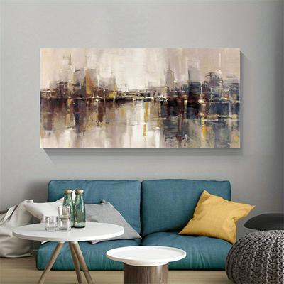 Arte de Pared Abstracto Clásico Escandinavo Bloque de Color Simple Pósteres HD en Lienzo Decoración para Hogar Dormitorio Sala de Estar