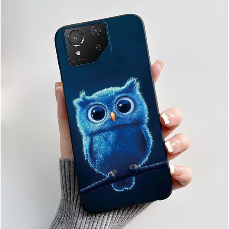 Casing For Asus ROG Phone 8 Phone8 ROG8 Pro Case Luxury Dragon Cute Cool Boys Girls Slim Black Matte Soft TPU Back Protect Cover