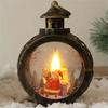 Christmas LED Candle Light Round Hanging Lantern Festive Holiday Ornament Figurine Indoor Home Christmas Party Decoration
