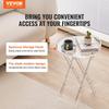Acrylic Folding Tray Table, Acrylic End Table with Folding X Leg, Clear Acrylic Side Table for Coffee, Drink, Food, Snack Used In Living Room,