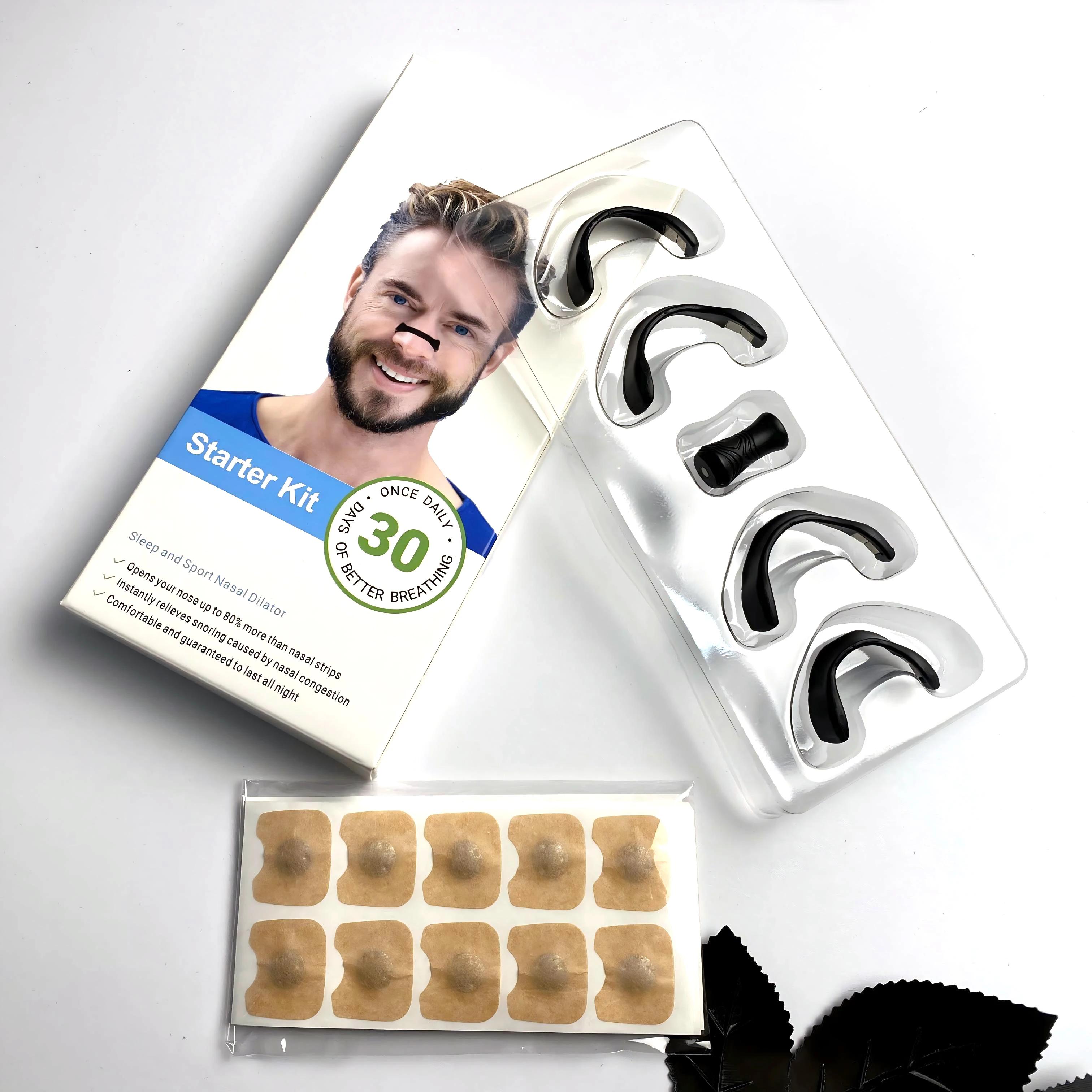 

Anti-Snoring Magnetic Nose Strips, 30 Pairs Black Square Skin-Safe Clips for Sport Breathing & Oxygen Boost чёрный