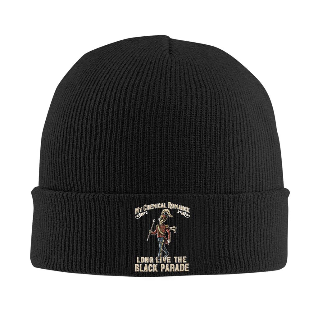 My Chemical Romance BLACK PARADE IS DEAD Knit Hat Beanie Autumn Winter Hat Warm Acrylic  Hip Hop  Caps for Unisex Unisex Gifts,