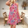 Amazon 2025 Spring and Summer New Hot-selling European and American Printing Vacation Sleeveless Printing Dress Cross-border Women's Clothing