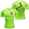 Herren Sommer Sport Kompressions-T-Shirt Atmungsaktiv Schnelltrocknend Hohe Elastizität Kurzarm-T-Shirt mit Kräftigem Stationed Corps Grafik Fitnessstudio