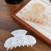 Iridescent Rhinestone-inlay Hair Claw Flower Acrylic Hair Claw Women Shark Clip  Daily