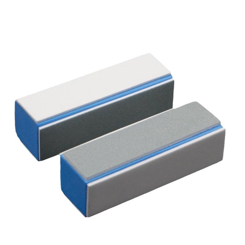 Pilă de Unghii Verde & Albă cu Două Fețe, Bloc de Lustruit - Pilă Argintie pentru Instrumente de Manichiură