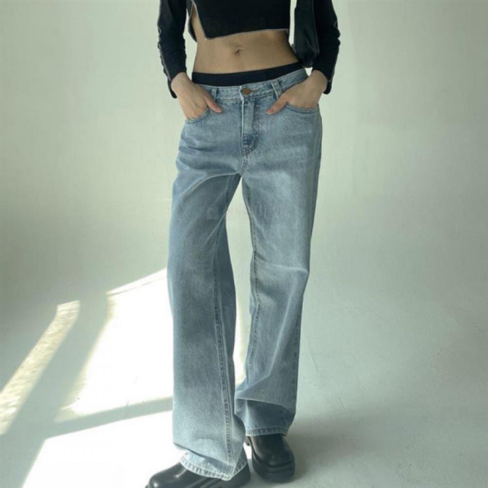 New ArrivalS Open Run Women S Wide Denim pantS Blue Fall