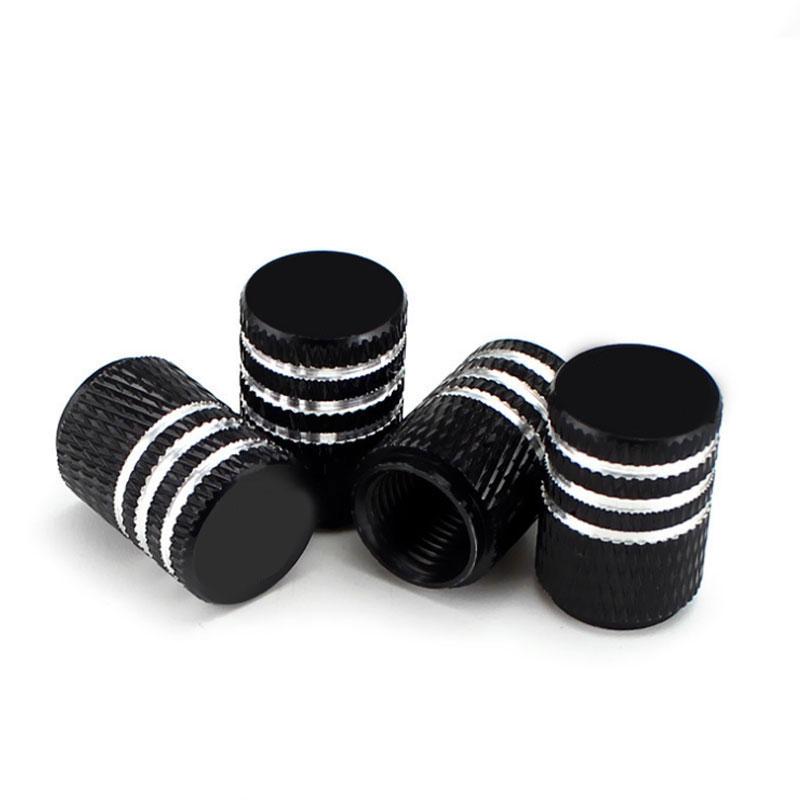 

4PCS Car Motorcycle Bike Aluminum Schrader Tire Valve Caps Knurling Style Universal Dustproof Waterproof Tuning Auto Accessories