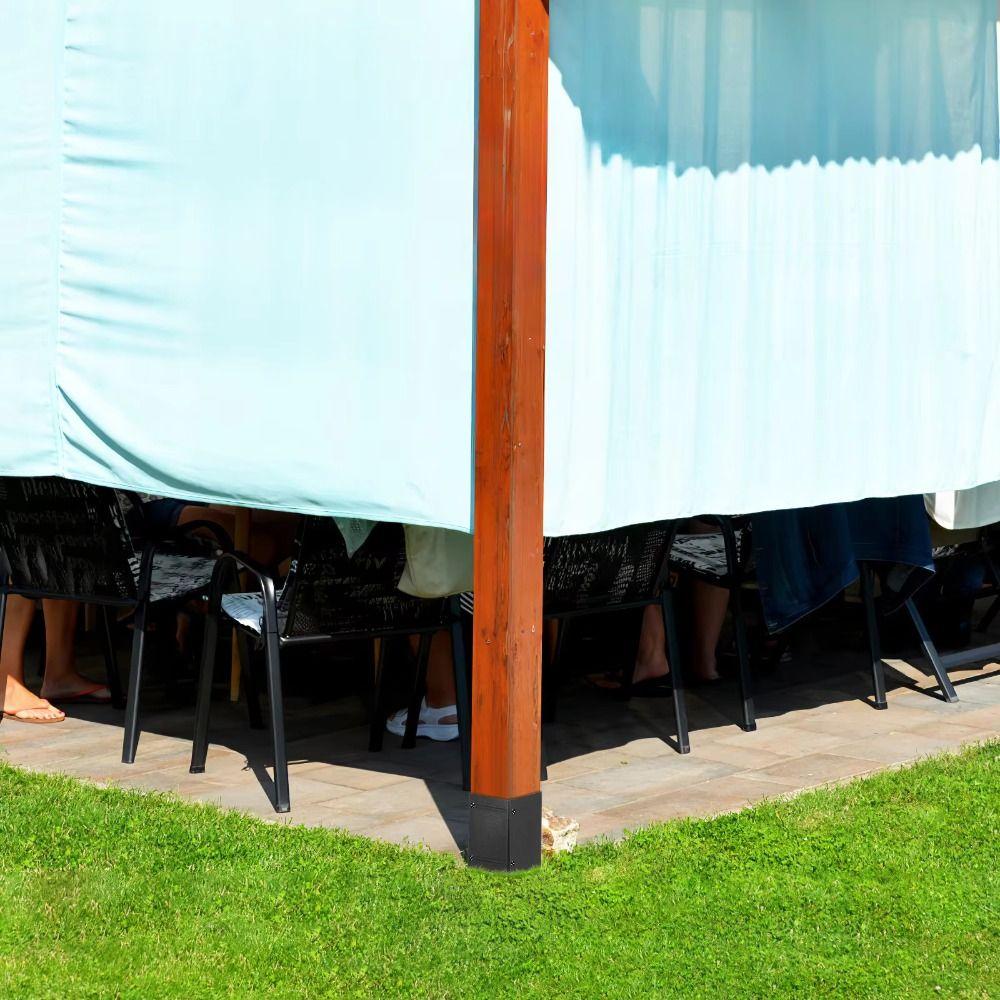 Adjustable Post Bracket Metal Post Mount Rain Weather Protection Post Cover  Wooden Mailbox