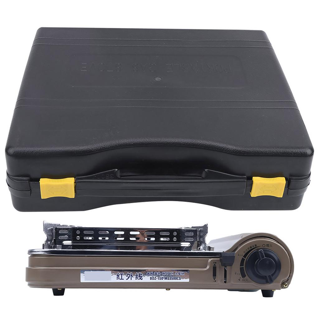 MS3500CS Kempingowa Butanowa Przenośna Kuchenka Gazowa Outdoor Wiatroodporna Przenośna Kuchenka Grillowa(Kawa Srebrna )