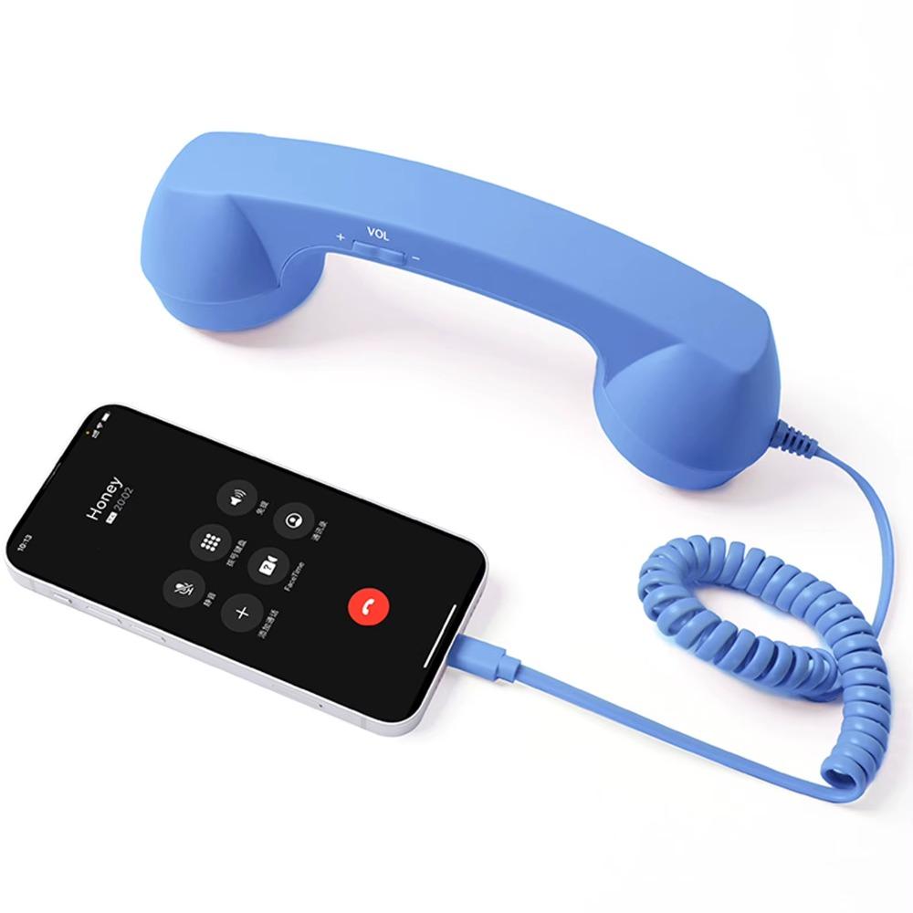 Wired Receiver Retro Telephone Handset Handheld Telephone Receiver  For Mobile Phones