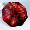 Floral Elegance In Pink Roses 8-Frame for Travel, Camping, Casual Lightweight Portable Umbrella, Essential for Every Family Holidays Birthday Gift
