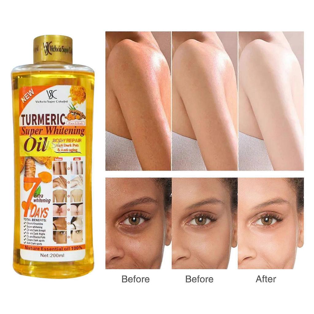 Turmeric Oil Super Whitening Face & Body Moisturizer Nourishing Anti-aging Correct Spots Wrinkle Skincare Essential Oil