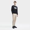 FILA X The Met 2023 Winter New Knit Pullover Casual Basic Crewneck American Sweatshirt Men sweatshirt Black F11M348217FBK