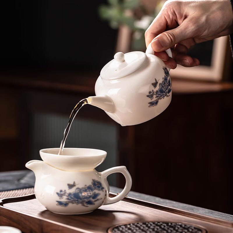 Naijiang Mutton-Fat Jade Porcelain Kung Fu Tea Set
