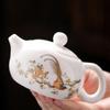 160ML Elegant Jade-White Ceramic Xishi Teapot – Classic Chinese Teaware for Home Brewing & Daily Tea Rituals