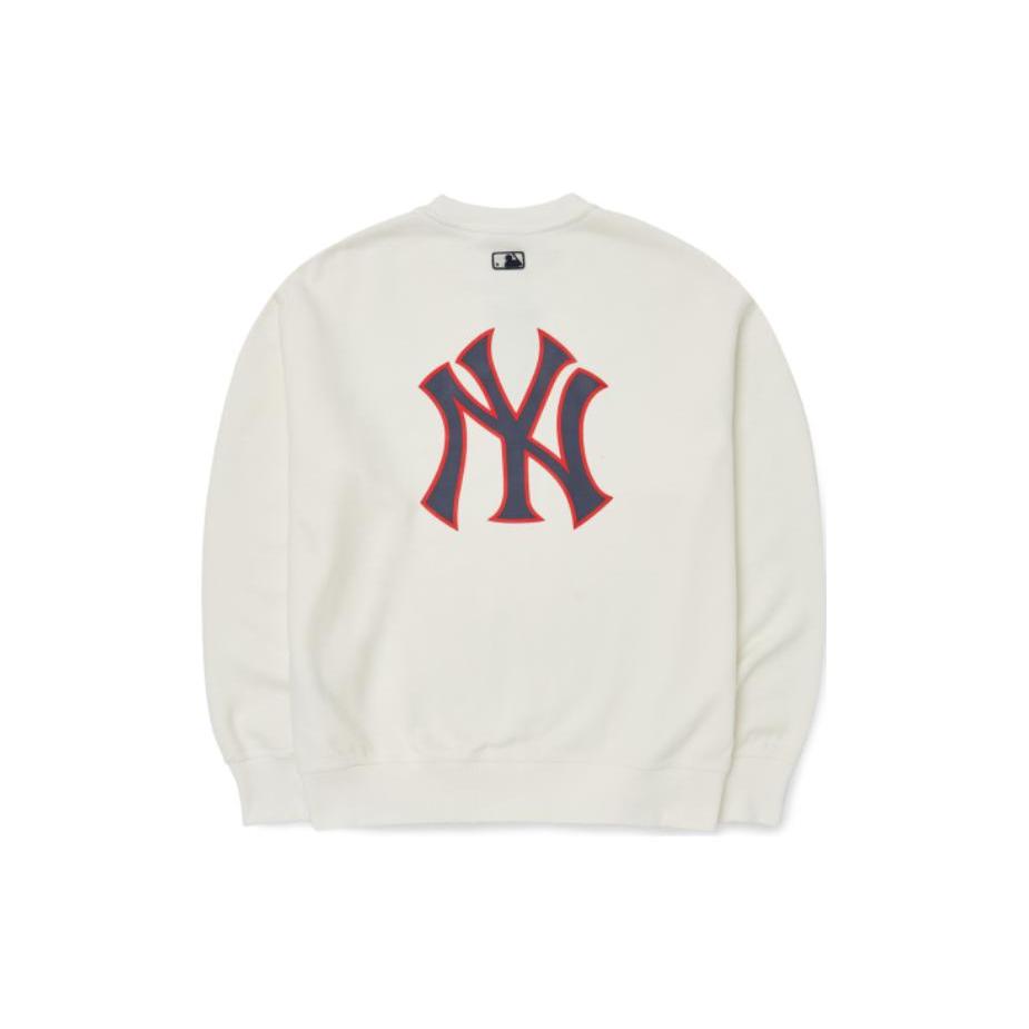 New MLB FW22 Sweatshirt Unisex Ecru 3AMTB0626-50IVS