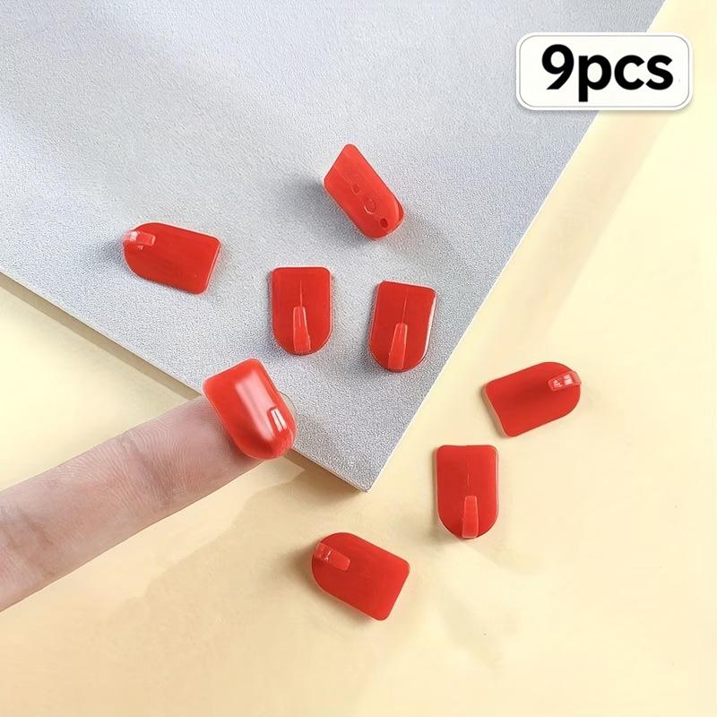 9/18Pcs Mini Self-Adhesive Hook No Drilling Strong Adhesion Storage Hooks Multi-Purpose Hooks For Desk, Kitchen, Bathroom