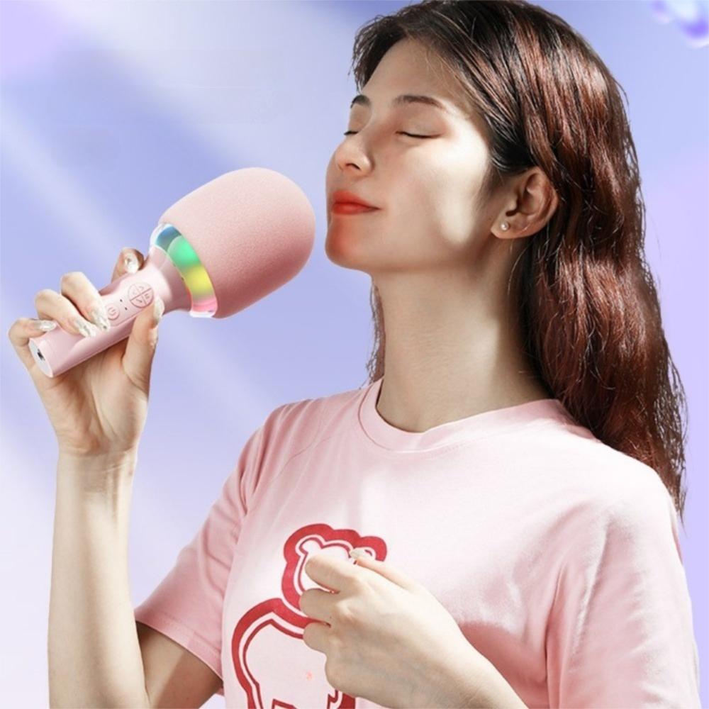 New Singing Karaoke Wireless Microphone Bluetooth Audio Integrated Music Player Wireless Noise Reduction Microphone Speaker
