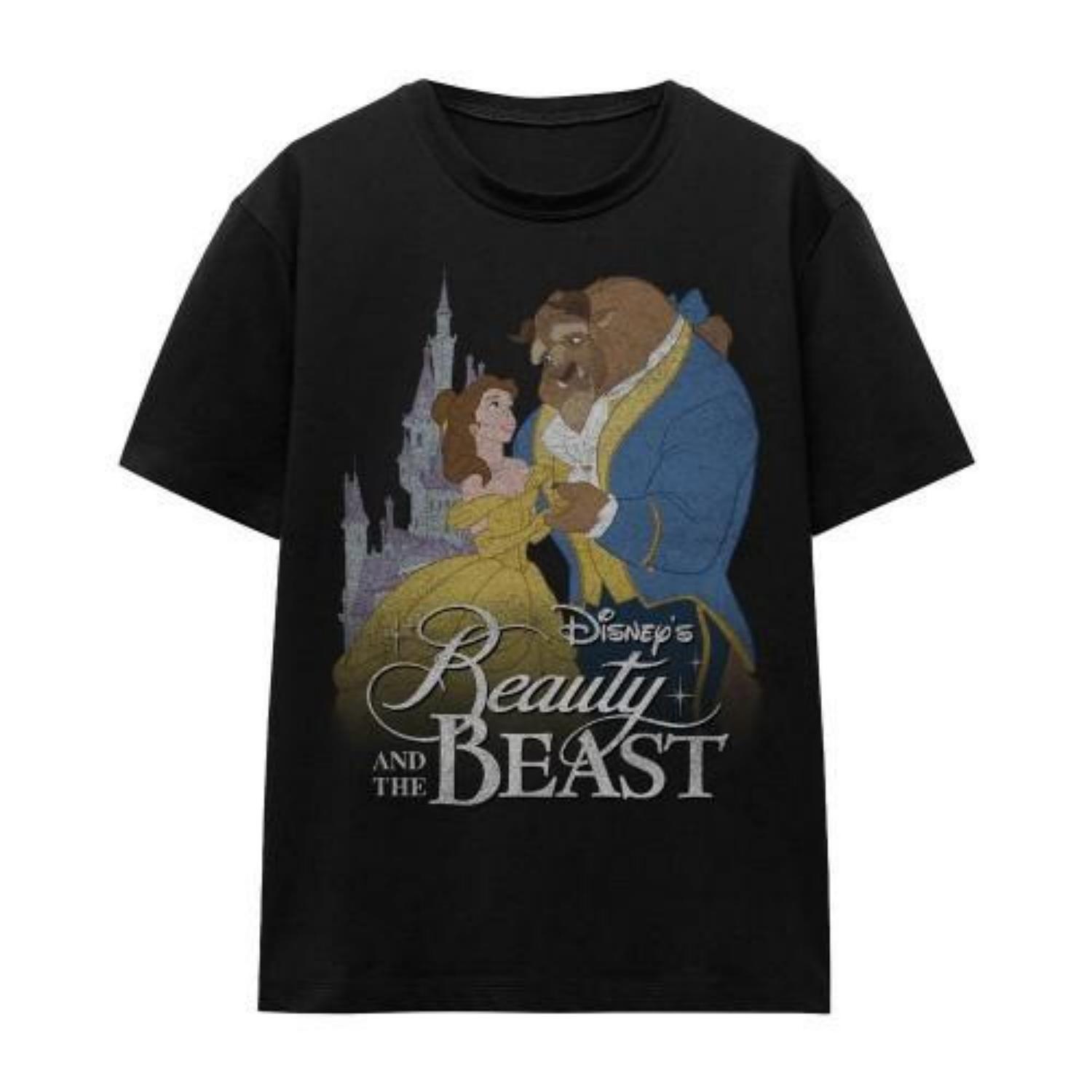 Beauty And The Beast Unisex Adult Belle Beast Castle T-Shirt S чёрный